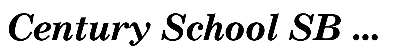 Century School SB Bold Italic